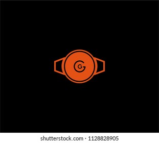 GG Letter Inside Isolated Watch Shape Logo