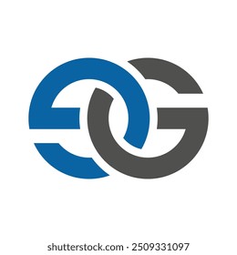 eg gg letter link logo template