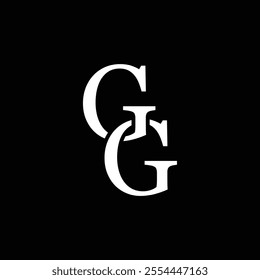 GG letter logo concept isolated on white background. GG Logo