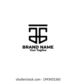 GG letter logo design with shield shape, this logo is perfect for any industry
