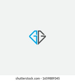 GG letter logo design and sign