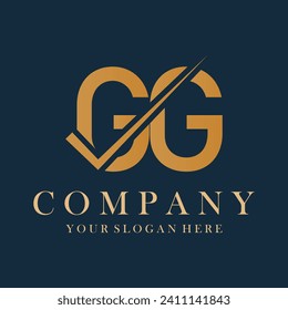 Vector De Plantilla De Diseño De Logotipo De Letra GG. Letras creativas del concepto del logo de GG.