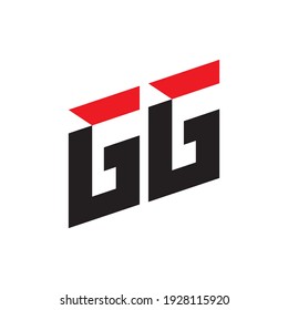 Vector de diseño de logotipo de letra GG