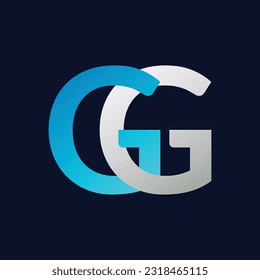 Plantilla vectorial de diseño del logotipo de la letra GG.