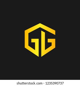 gg letter logo, G initials.