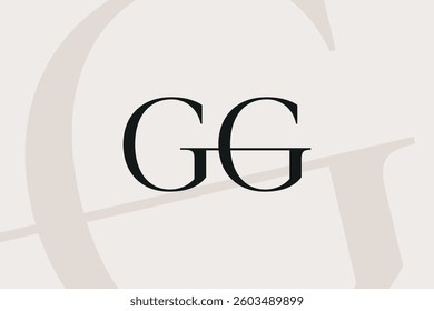GG letter logo icon design. Classic style luxury initials monogram.
