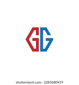 GG Letter  simple monogram logo design vector