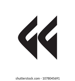 gg letter vector logo