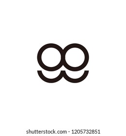 gg letter vector logo
