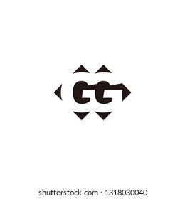 gg letter vector logo