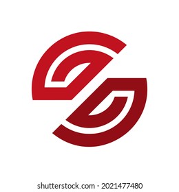 GG letter vector logo, with rounded shape and initial shape, clean design concept, logo, logotype elements for template.
