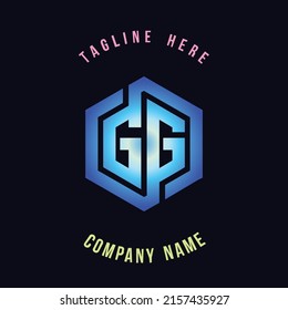 GG lettering logo is simple, easy to understand and authoritative