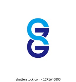 gg logo design , initial logo , generic , vector , icon