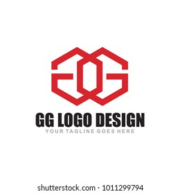 Gg Logo Design Vector Template Stock Vector (Royalty Free) 1011299794