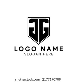GG logo design vector template