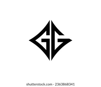 GG Logo design vector template