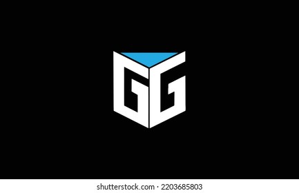  GG logo initial letter design template vector 