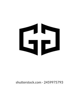 GG logo. GG set , G G design. White GG letter. GG, G G letter logo design.