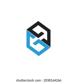 Gg Monogram Logo Simple Ambigram Stock Vector (Royalty Free) 2038164266 ...