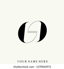 GG monogram logo.Typographic icon with double uppercase letter G in modern, clean, elegant style.Lettering sign isolated on light background.Geometric alphabet initials shapes.