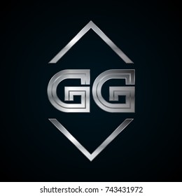 GG Monogram, Metal Logo, Silver Logo