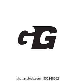 GG negative space letter logo