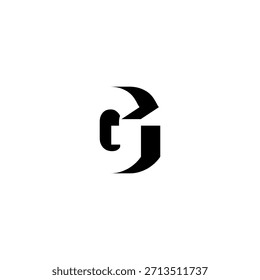 Logotipo del monograma del espacio negativo de GG – diseño minimalista moderno de la marca de letras