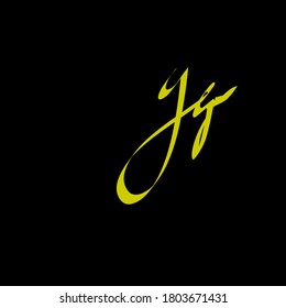 gg Signature initial logo template vector