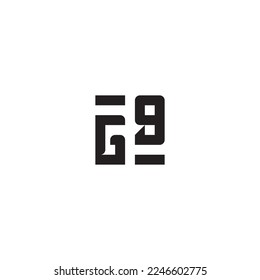 GG Square Concept Retro-Logo in hochwertigem professionellem Design, das gut auf allen Printmedien drucken kann