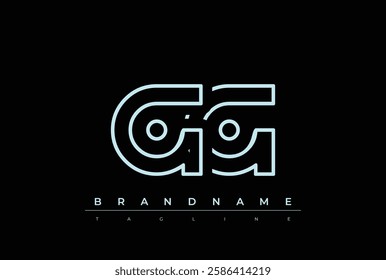 GG Technology Letter Logo Template. This tech letter logo is a graphic mark that uses letters to represent a technology company.