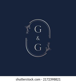 GG wedding initial logo letters in high quality professional design that will print well across any print media