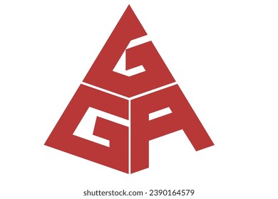GGA, GG, logos. Abstract initial monogram letter alphabet logo design