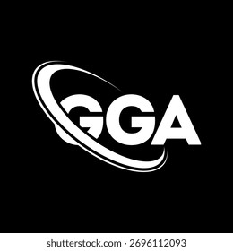 GGA logo. GGA letter. GGA letter logo design. Initials GGA logo linked with circle and uppercase monogram logo. GGA-typography for technology, business and real estate brand.