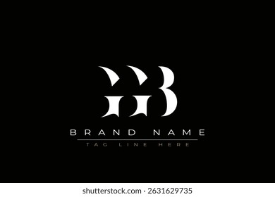 GGB abstract letter logo design. This logo is designed by three abstract letters.