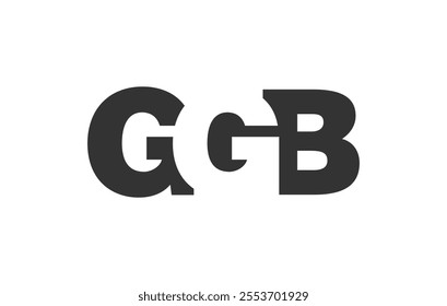 GGB logo design. Initial letter G G B bold font style for tech startups, consulting, corporate branding. Creative company name, headlines typography identity, trendy logotype. Vector illustration.