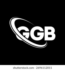 Logotipo de GGB. Carta GGB. Diseño del logotipo de la letra GGB. Logotipo de GGB con el círculo y el logotipo del monograma en mayúsculas. Tipografía GGB para tecnología, negocio y marca inmobiliaria.