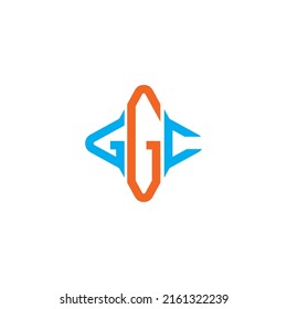 GGC letter logo creative design with vector graphic