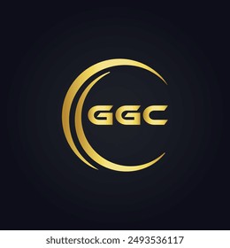 GGC logo. G G C design. White GGC letter. GGC, G G C letter logo design.  letter logo design in GOLD, 