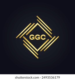 GGC logo. G G C design. White GGC letter. GGC, G G C letter logo design.  letter logo design in GOLD, 