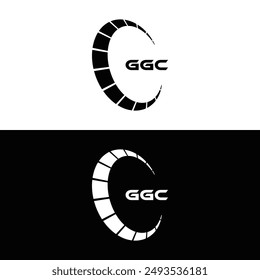 GGC logo. G G C design. White GGC letter. GGC, G G C letter logo design.  letter logo design in GOLD, 