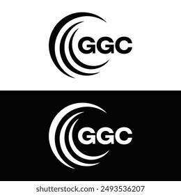 GGC logo. G G C design. White GGC letter. GGC, G G C letter logo design.  letter logo design in GOLD, 