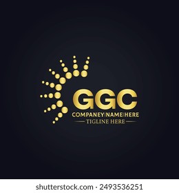 GGC logo. G G C design. White GGC letter. GGC, G G C letter logo design.  letter logo design in GOLD, 