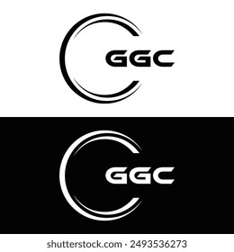 GGC logo. G G C design. White GGC letter. GGC, G G C letter logo design.  letter logo design in GOLD, 
