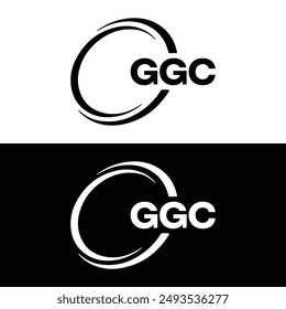 GGC logo. G G C design. White GGC letter. GGC, G G C letter logo design.  letter logo design in GOLD, 