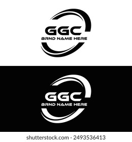 GGC logo. G G C design. White GGC letter. GGC, G G C letter logo design. letter logo design in GOLD, 