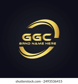 GGC logo. G G C design. White GGC letter. GGC, G G C letter logo design. letter logo design in GOLD, 