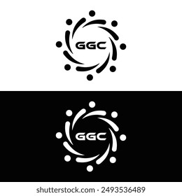 GGC logo. G G C design. White GGC letter. GGC, G G C letter logo design. letter logo design in GOLD, 