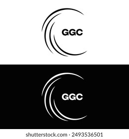 GGC logo. G G C design. White GGC letter. GGC, G G C letter logo design. letter logo design in GOLD, 