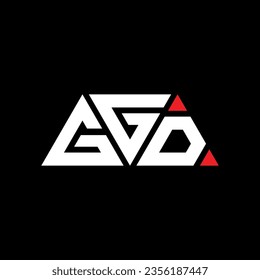 Diseño del logotipo de la letra del triángulo GGD con forma triangular. Monograma de diseño del logotipo del triángulo GD. Plantilla de logotipo vectorial de triángulo GGD con color rojo. Logo triangular de GGD Diseño sencillo, elegante y lujoso.