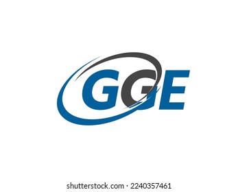 Letra GGE diseño creativo elegante del logo de swoosh